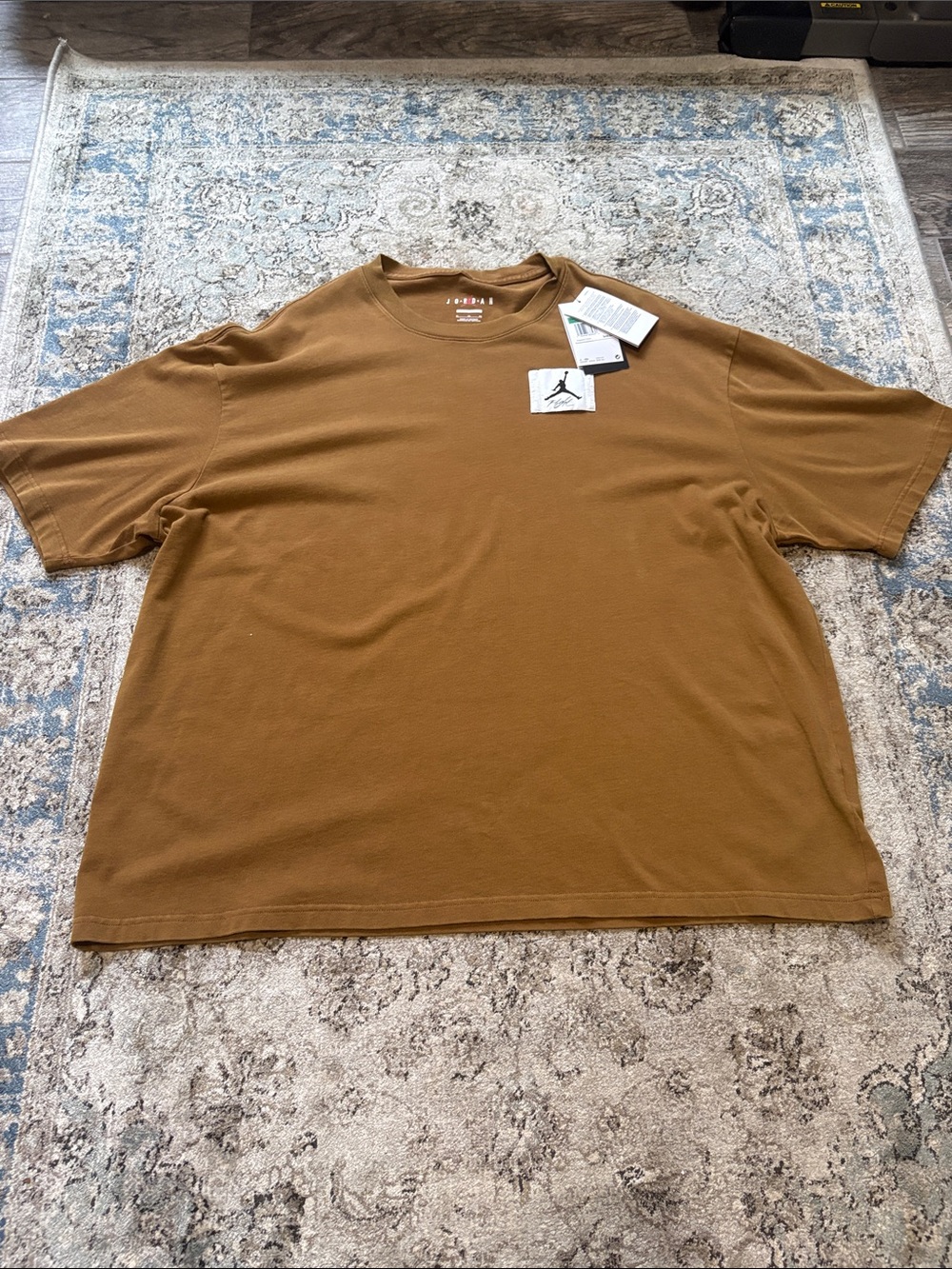 Jordan Men's Oversized Fit Short-Sleeve Crewneck T-Shirt Brown
